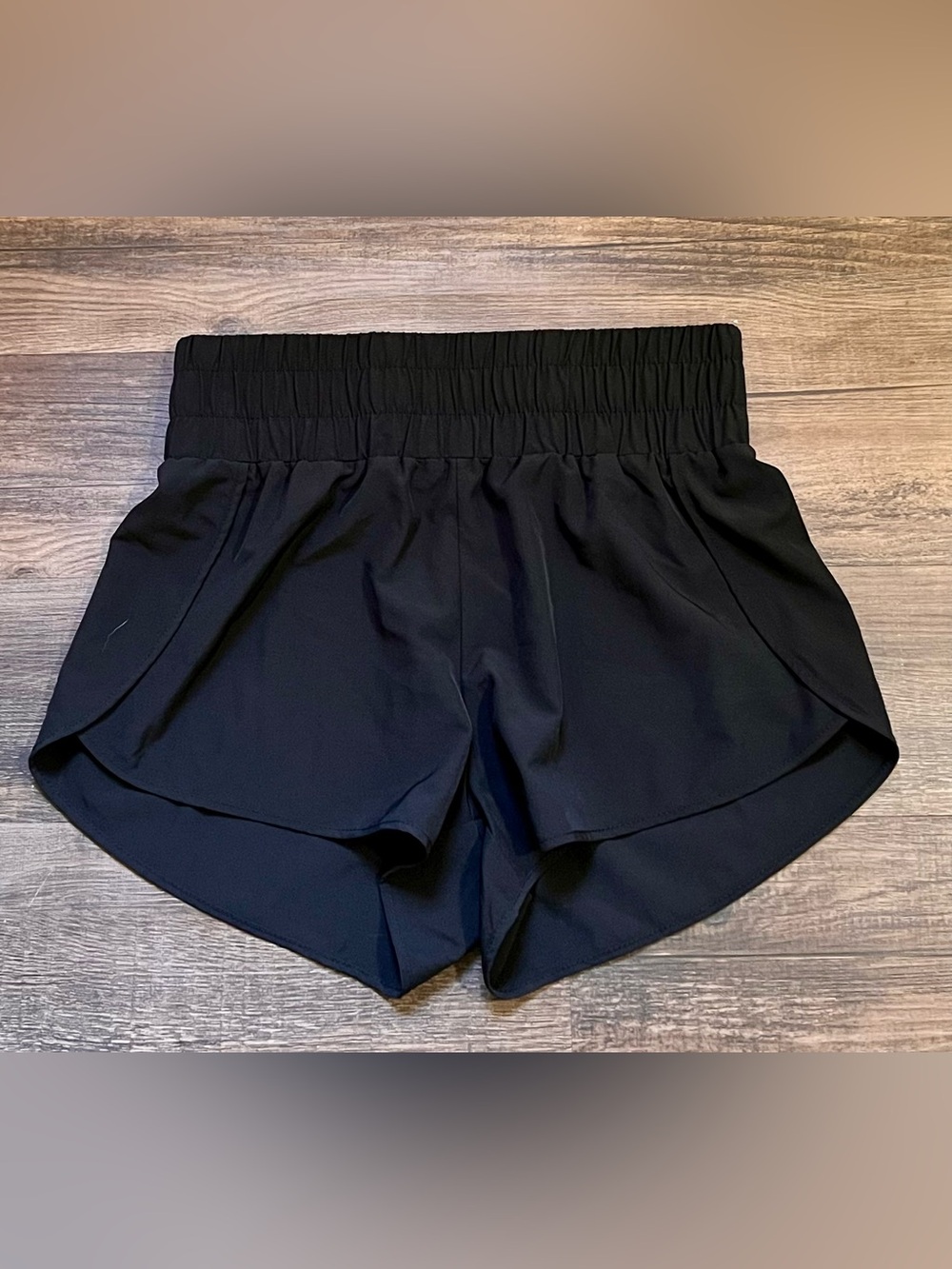 Women's Black High-Waist Athletic Shorts